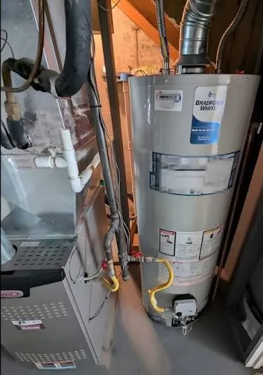 Older gas water heater common in Downtown Nampa, Idaho homes